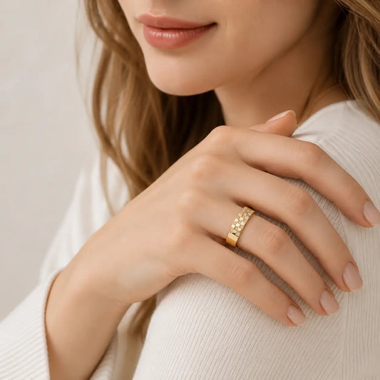 Golden Grid Ring