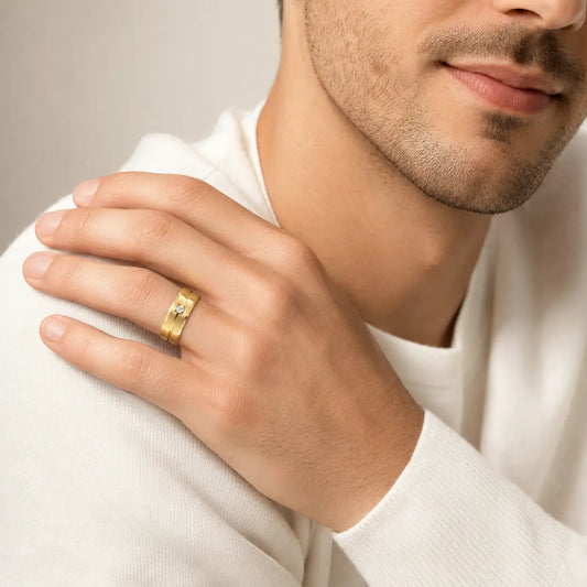 Endless Love Couple Rings Gold-tone