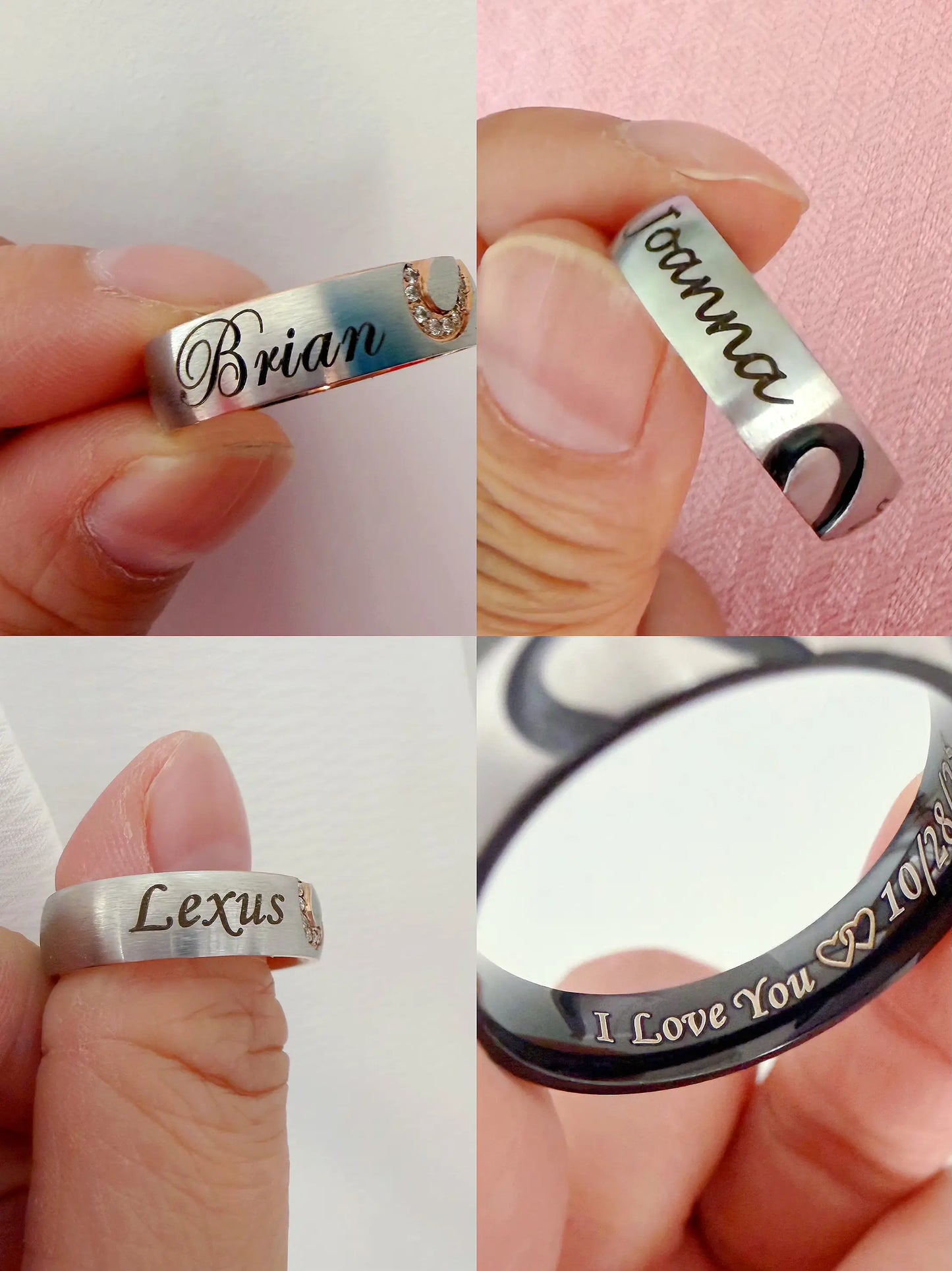 Pinky Promise Heart Couple Rings