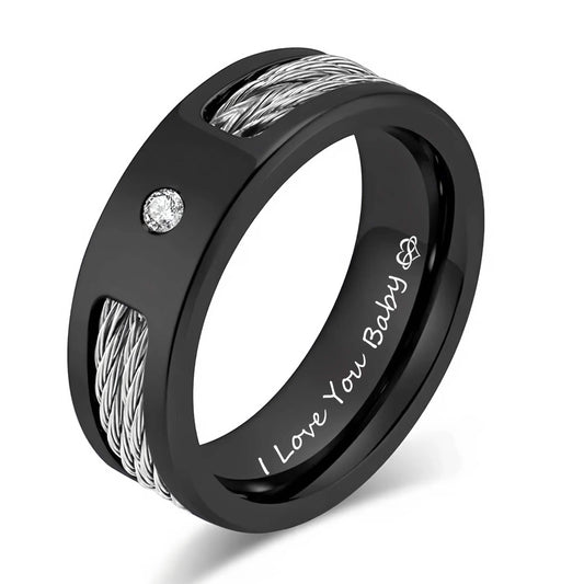8mm Promise Ring Engravable