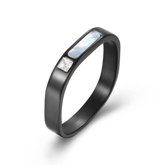 Shell Inlaid Promise Ring