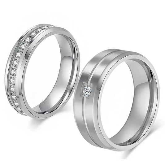 Endless Love Couple Rings Gold-tone