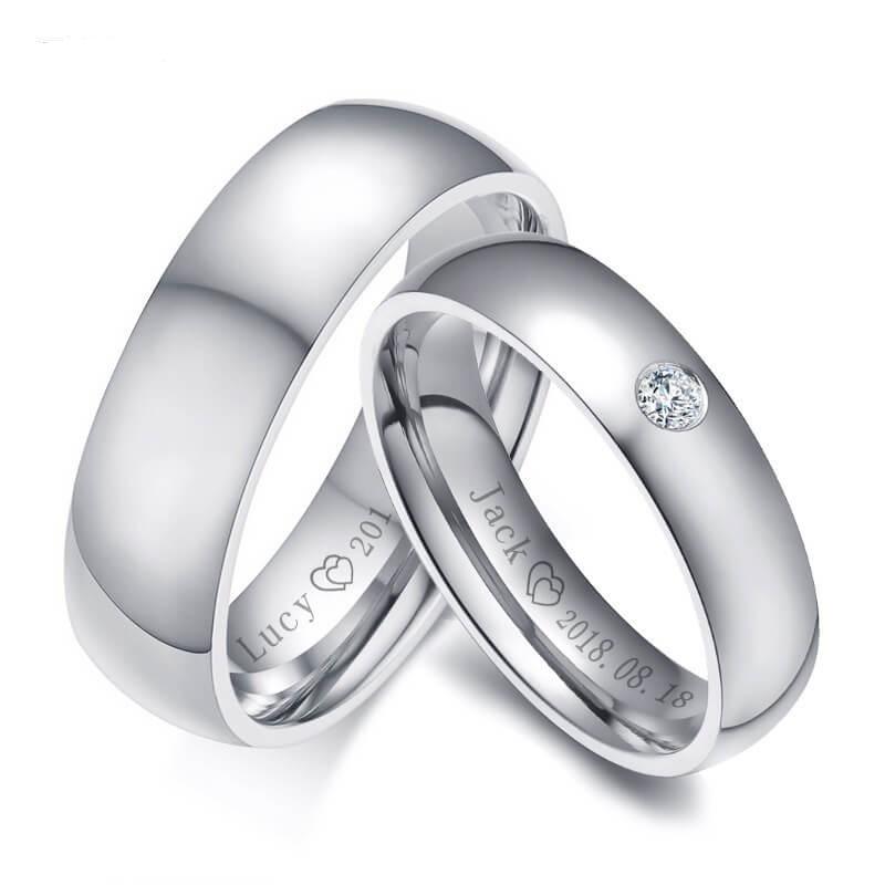Couples Promise Rings Engraved