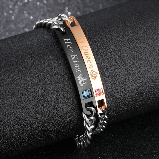 Customized Her King & His Queen Bracelets