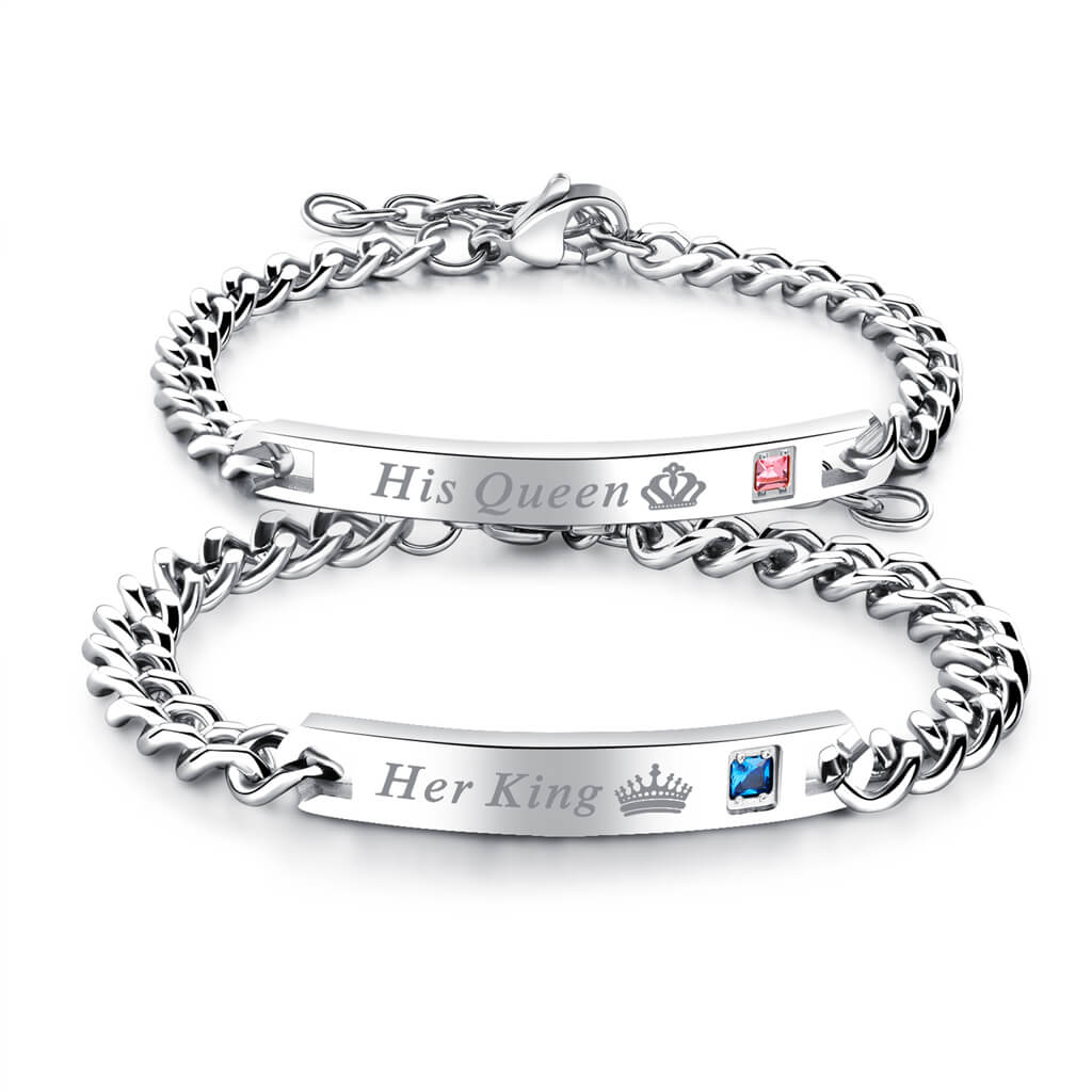 Her King & His Queen Bracelet Set
