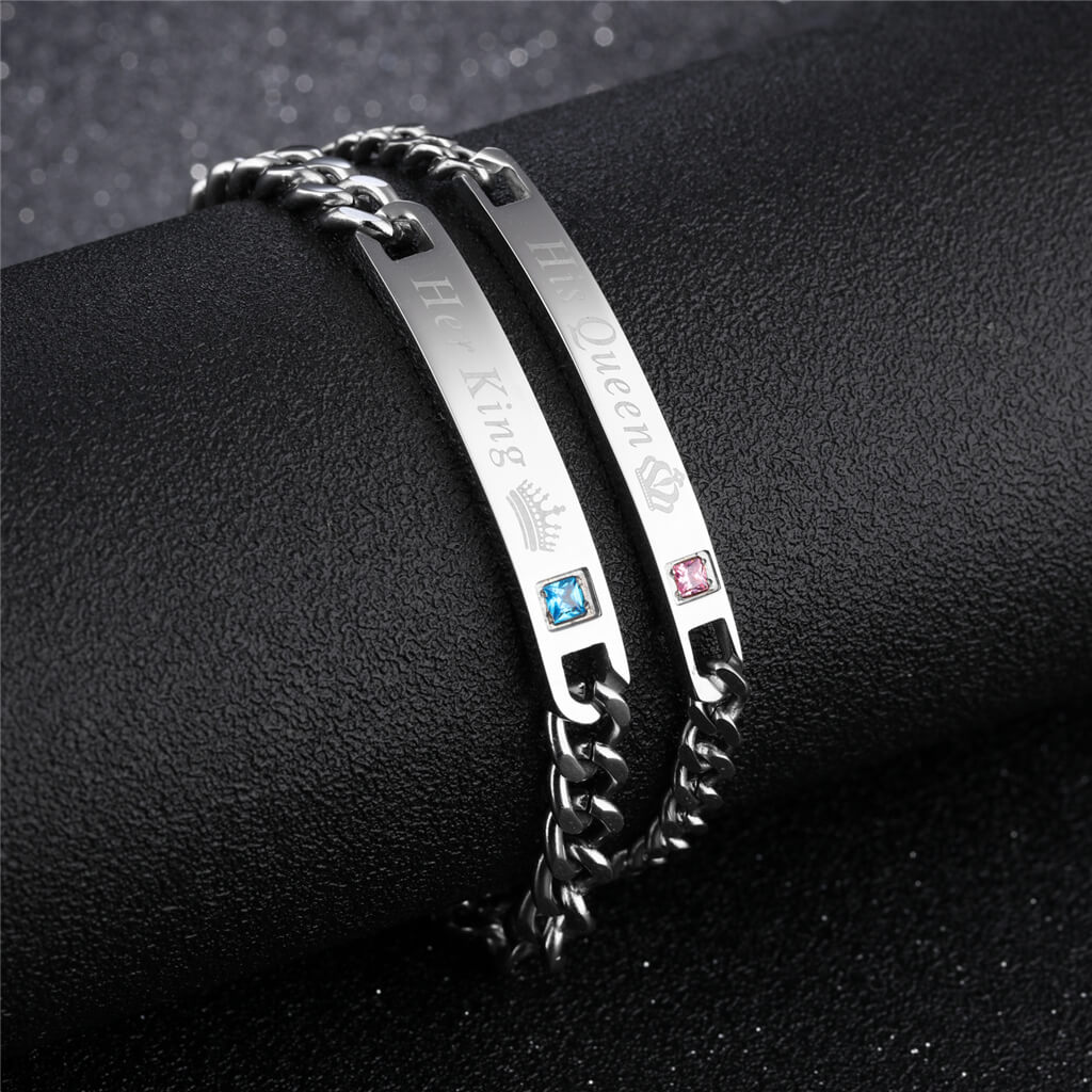 Her King & His Queen Bracelet Set