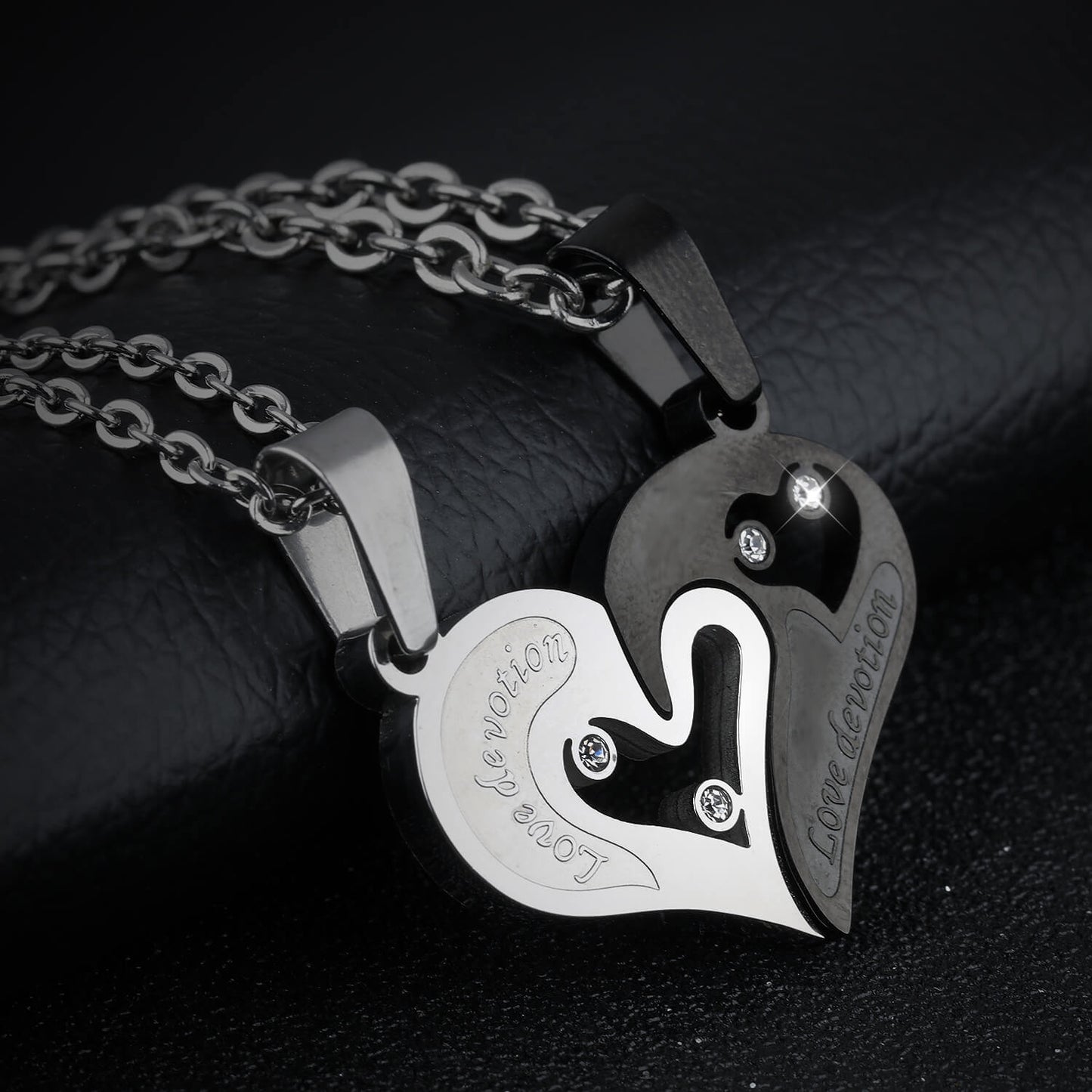 Matching Heart Couple Necklaces