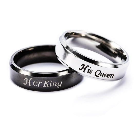 Her King His Queen Ring Couple Set