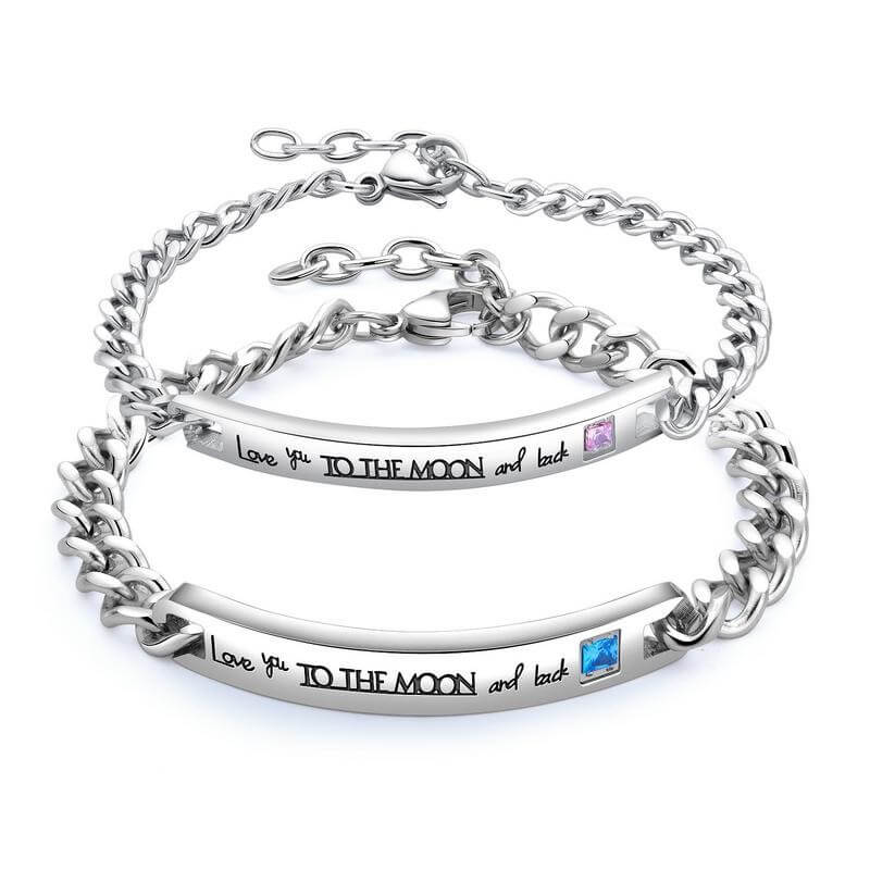 Engraved Couple Bracelets