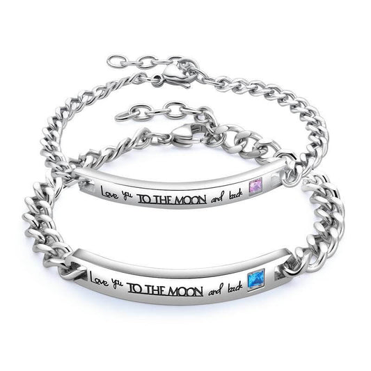 Engraved Couple Bracelets