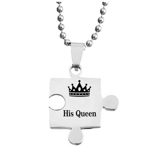 Her King His Queen Puzzle Pendant