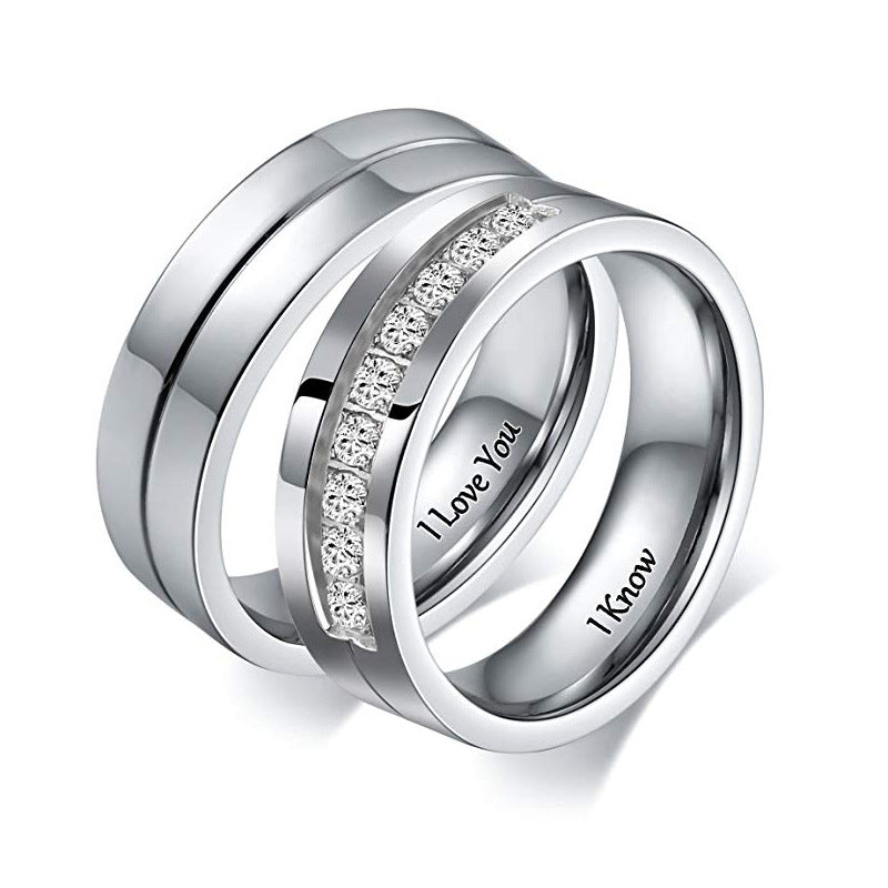 I LOVE YOU I Know Promise Rings Couple Set