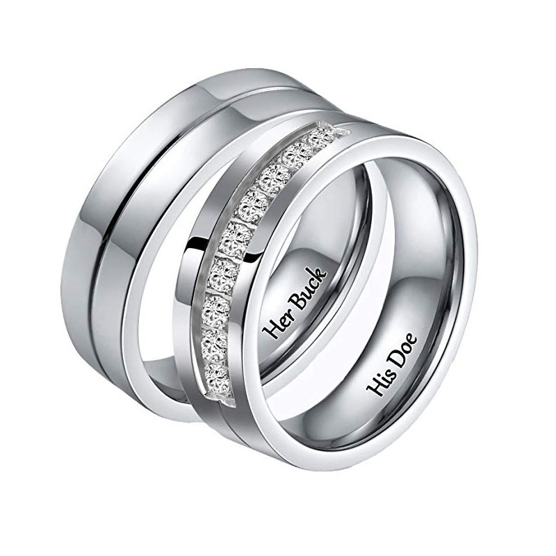 Her Buck His Doe Promise Ring Set