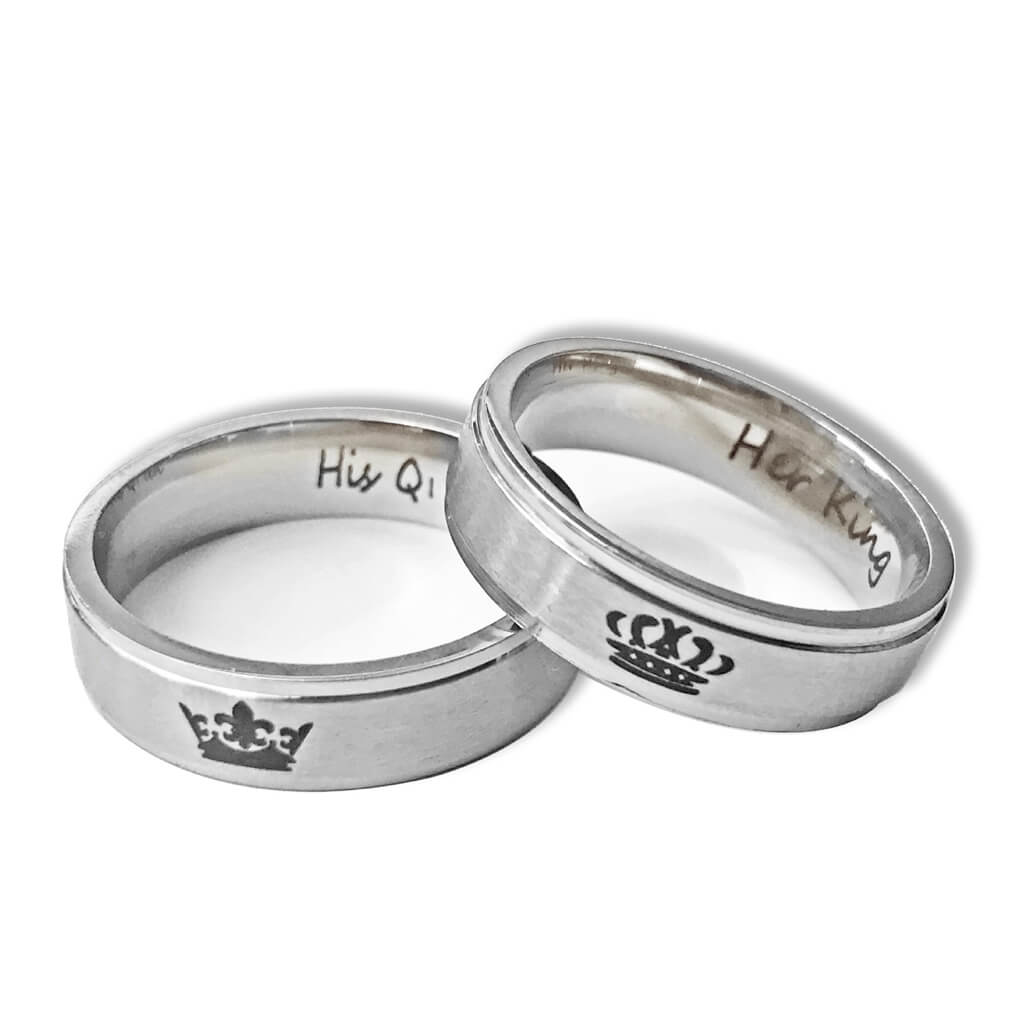 Her King His Queen Matching Rings