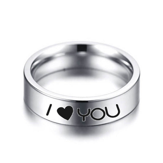 I LOVE YOU Promise Rings for Couples