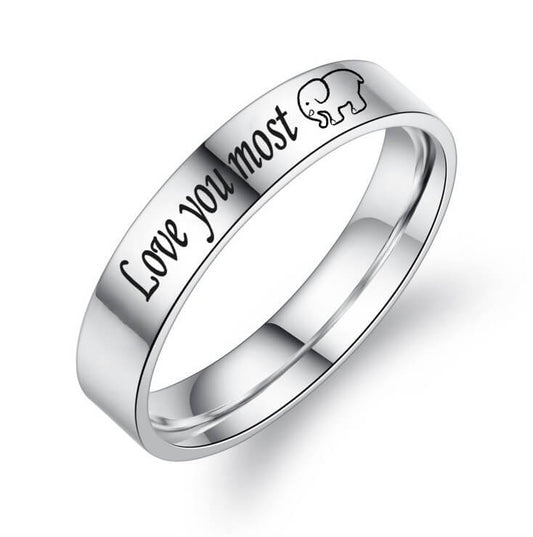 LOVE YOU MORE LOVE YOU MOST Promise Rings for Couples