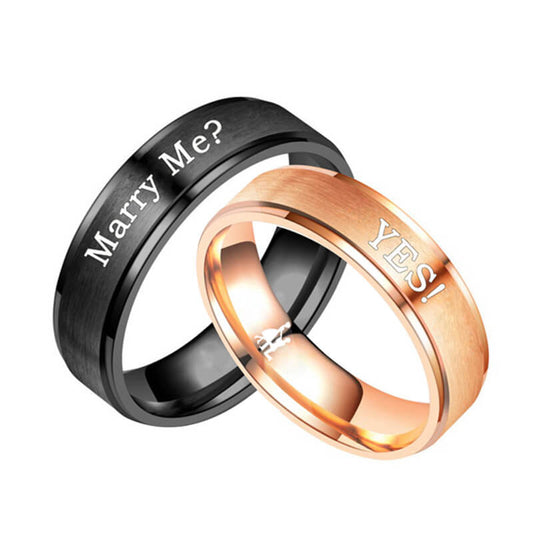 Engraved Couple Promise Rings