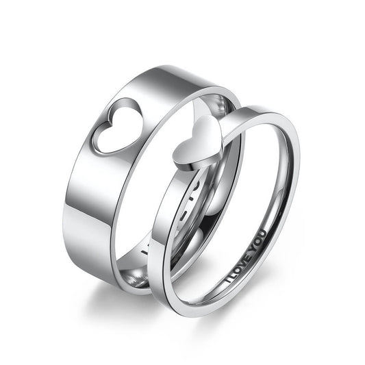 Matching Heart Ring Set I LOVE YOU