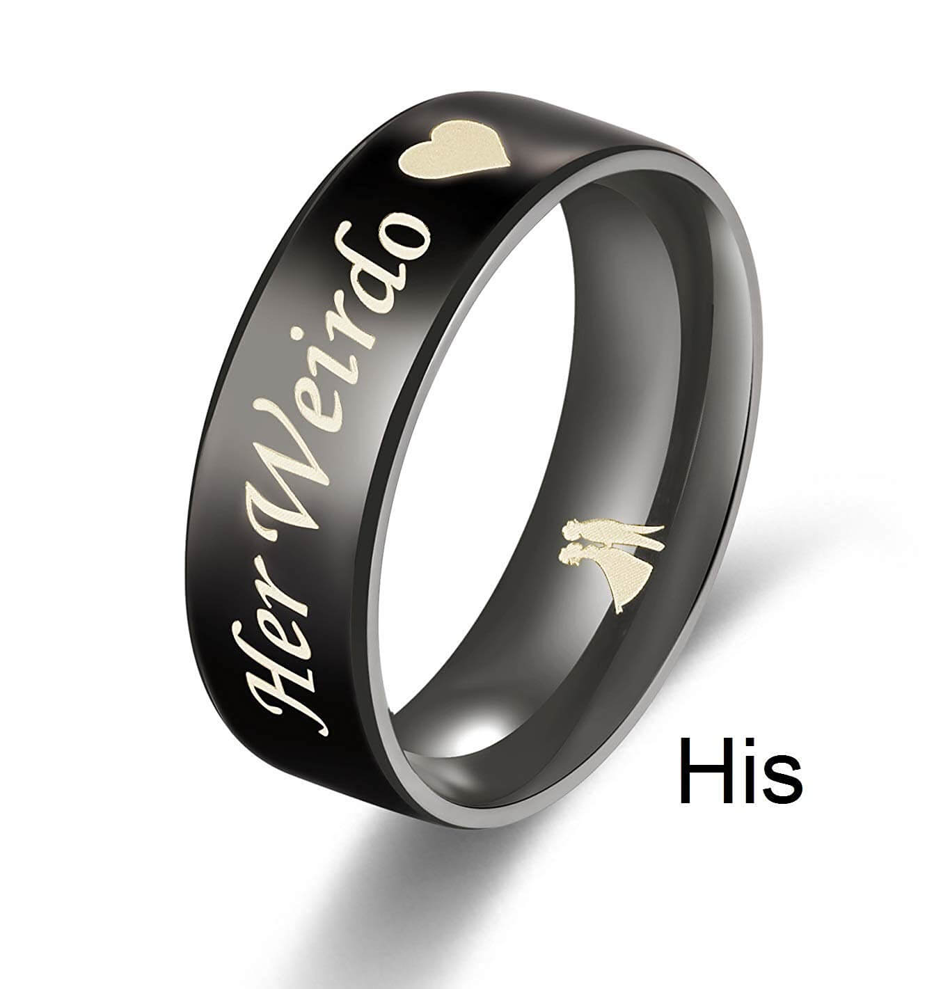His Crazy Her Weirdo Couple Ring