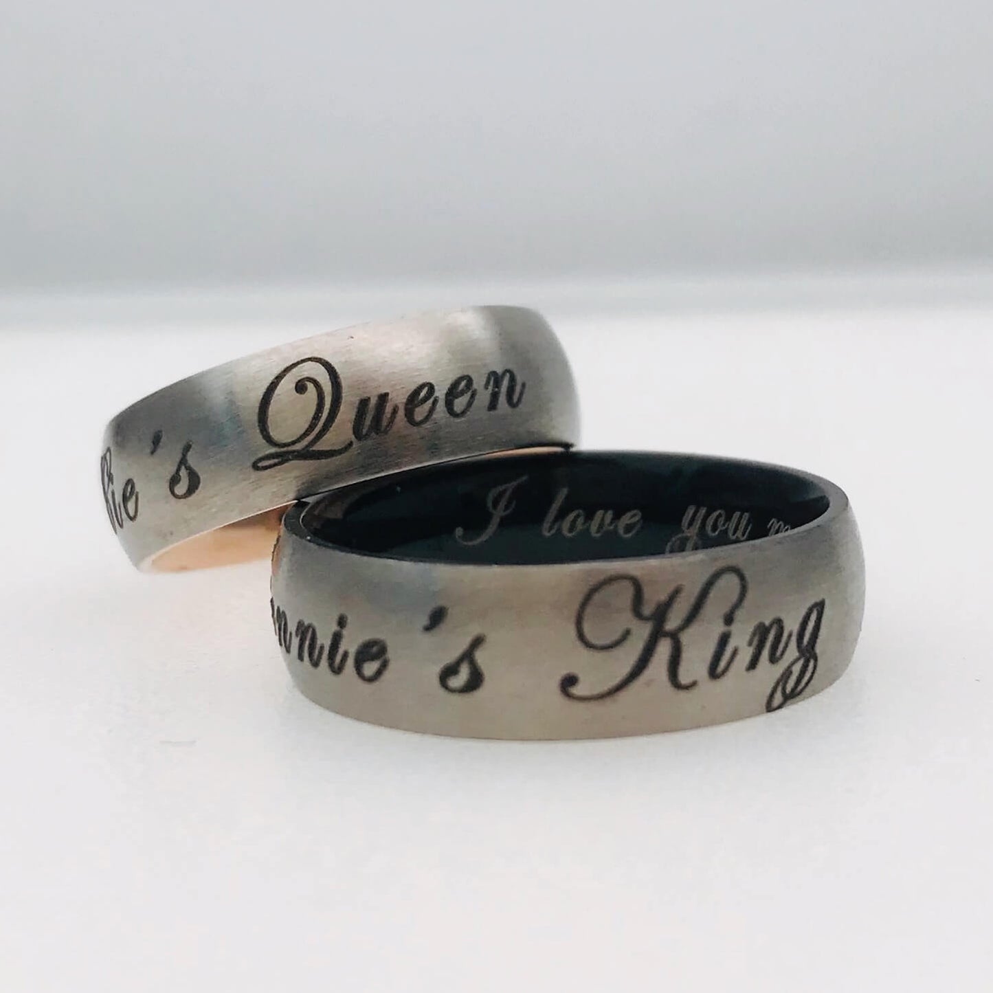Name Engraved Promise Rings