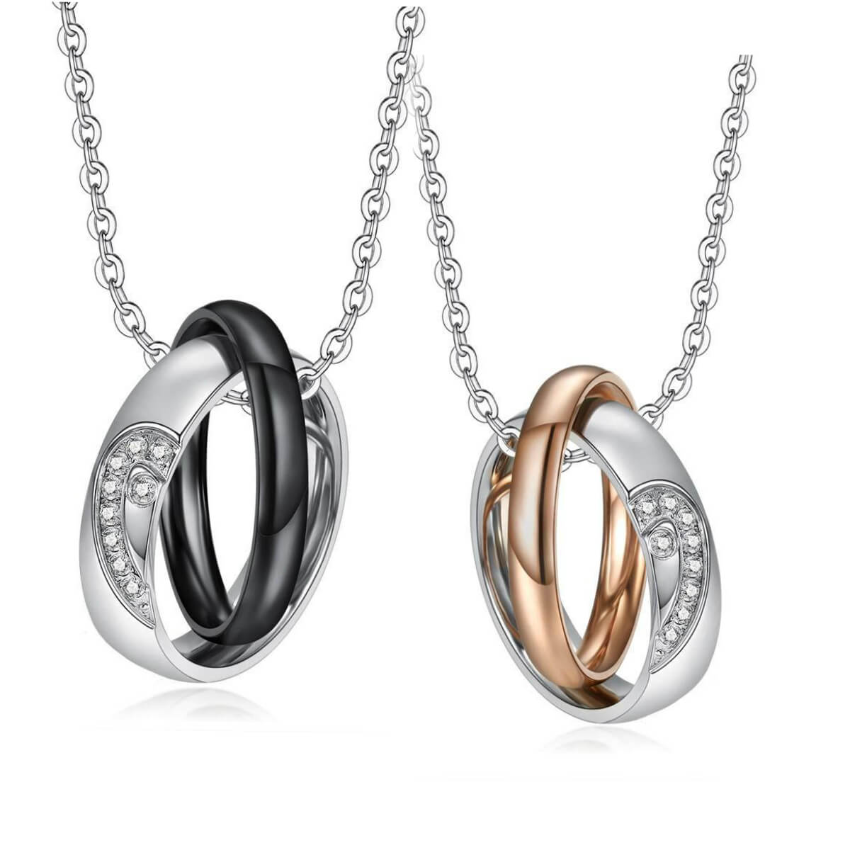Matching Heart Necklace Titanium