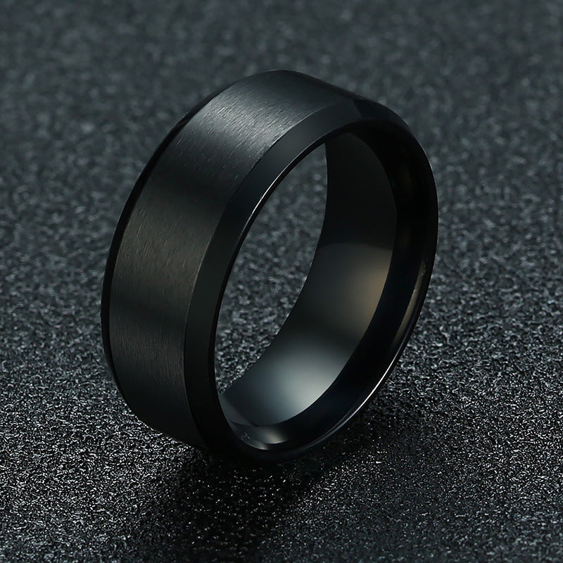8mm Men Engraved Rings