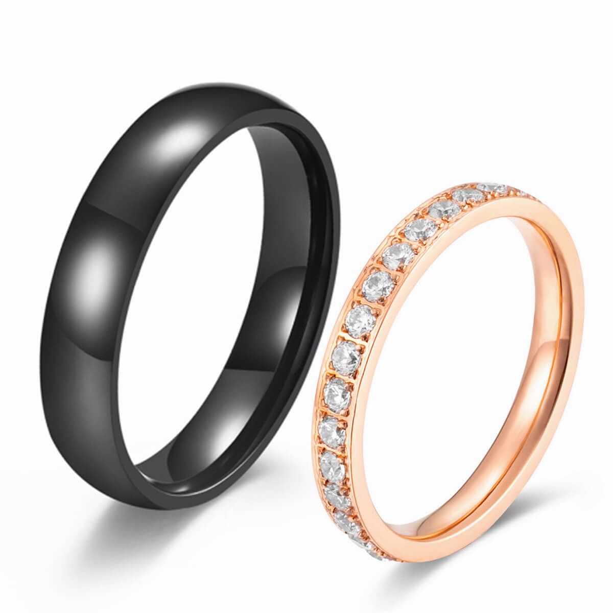 Him and Her Custom Promise Rings