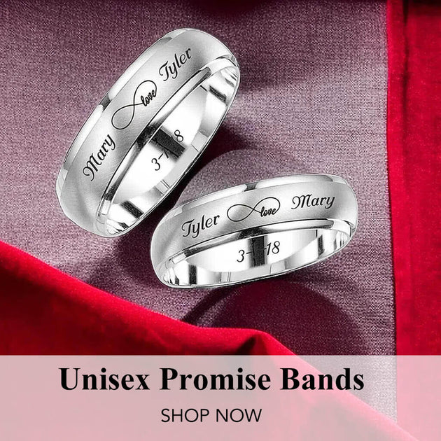 Unisex Promise Rings GardeniaJewel