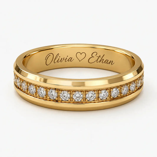 Endless Love Couple Rings Gold-tone