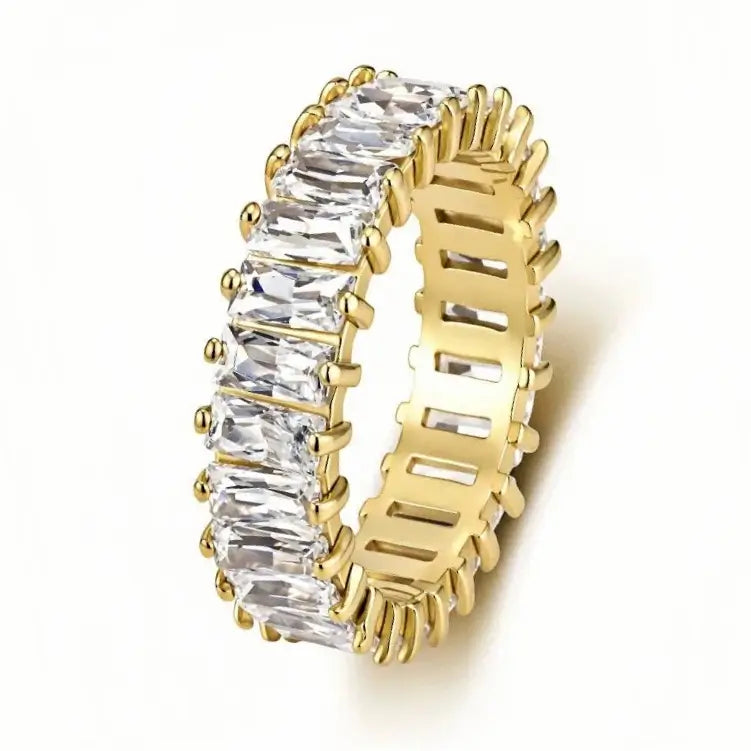 Green Baguette Eternity Ring
