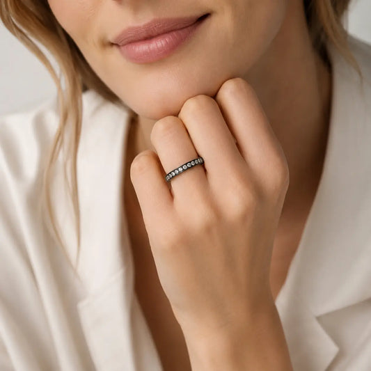 Black Couple Promise Ring Bridal Sets