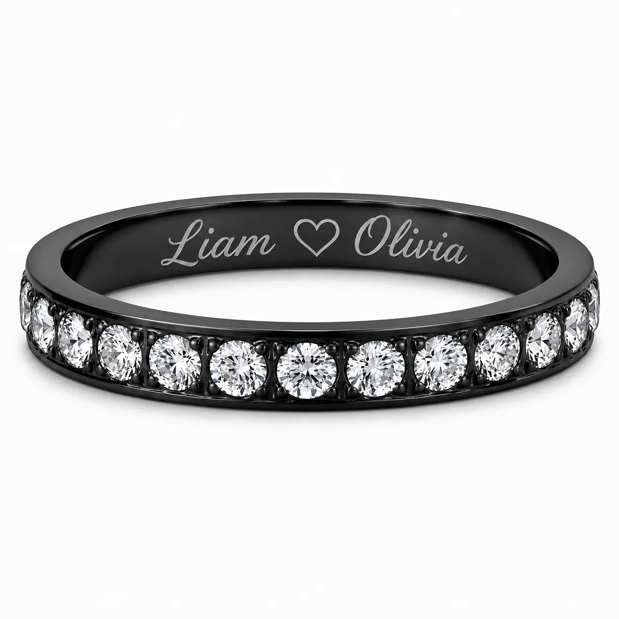 Black Couple Promise Ring Bridal Sets
