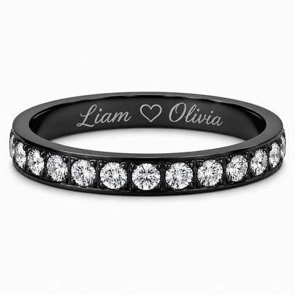 Black Couple Promise Ring Bridal Sets