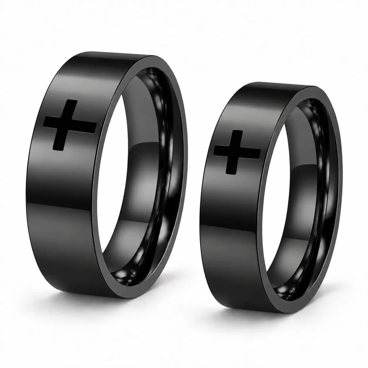 Christian Cross Couple Rings