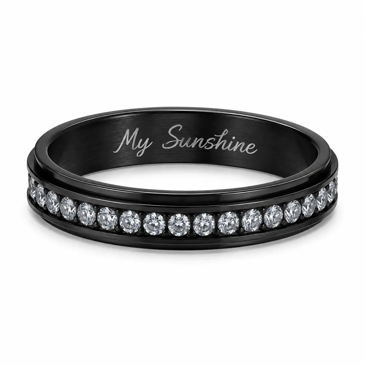 Sparkle Spinner Personalized Ring