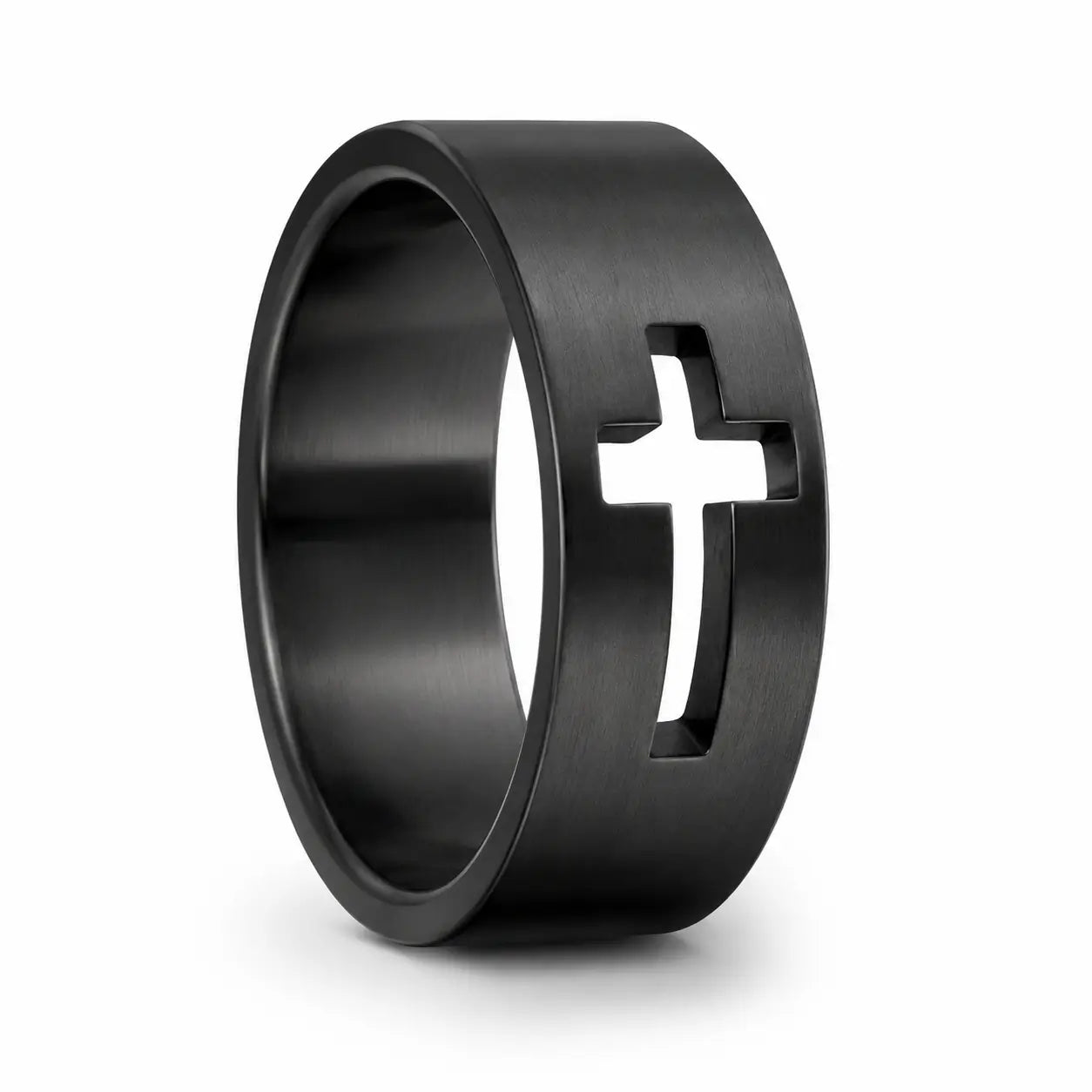 Open Cross Faith Ring