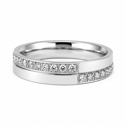 Custom Engraved Rhinestone Promise Ring for Women