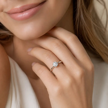 Gold Solitaire Proposal Ring