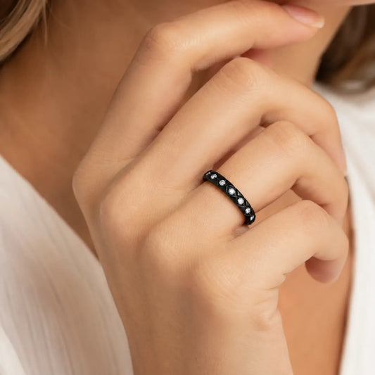 Engraved Rhombus Ring