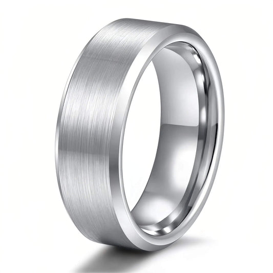 Engraved Beveled Band 8mm