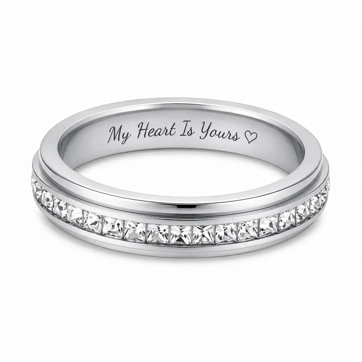 Sparkle Rose Gold Rotating Ring