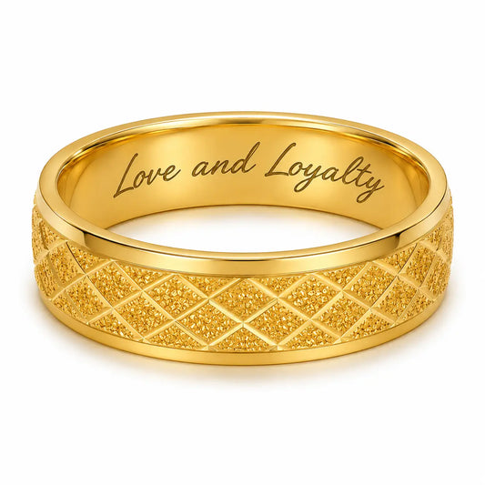 “Eternal Bond” Matte Engraved Ring