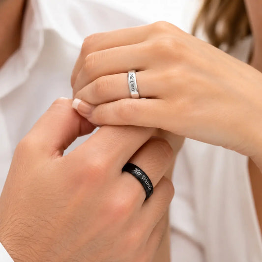 His Crazy Her Weirdo Ring Set