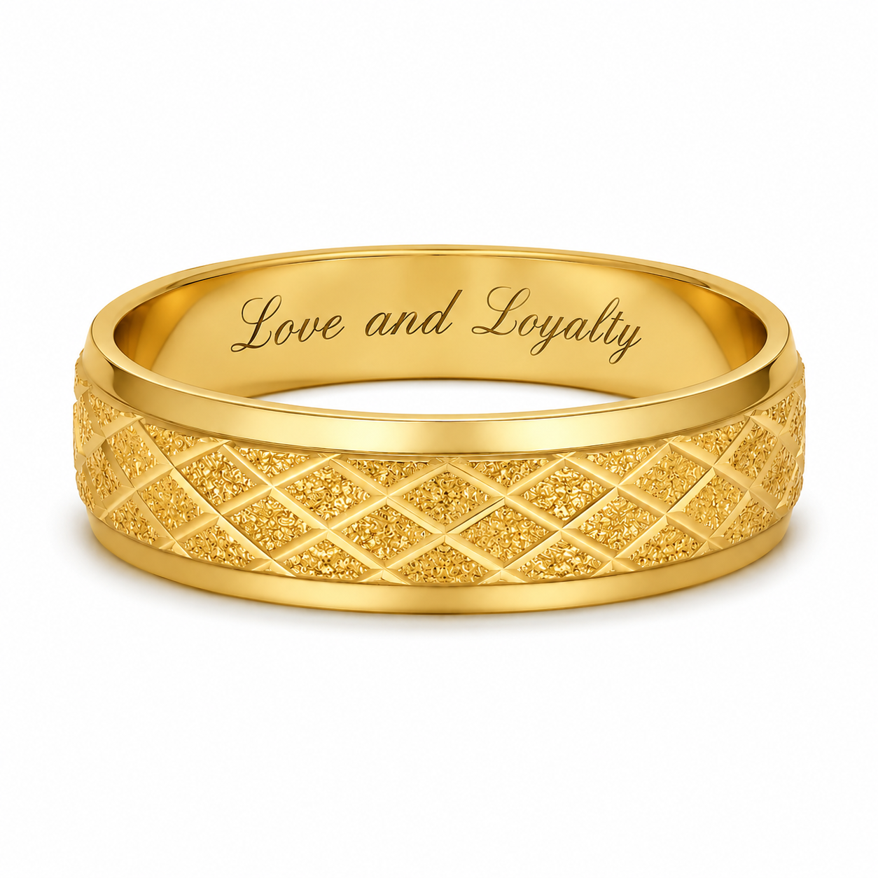 “Eternal Bond” Matte Engraved Ring
