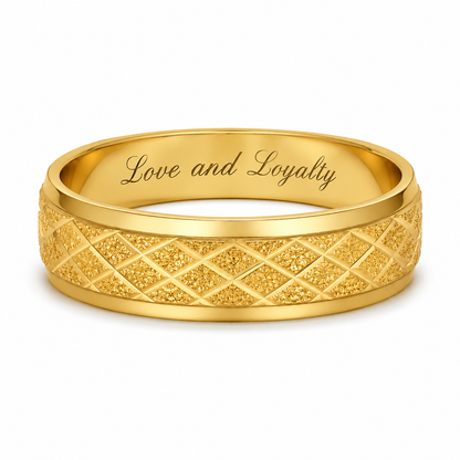 “Eternal Bond” Matte Engraved Ring