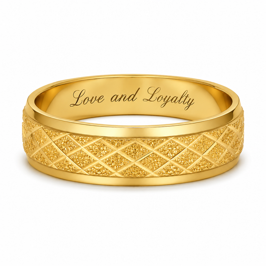 “Eternal Bond” Matte Engraved Ring