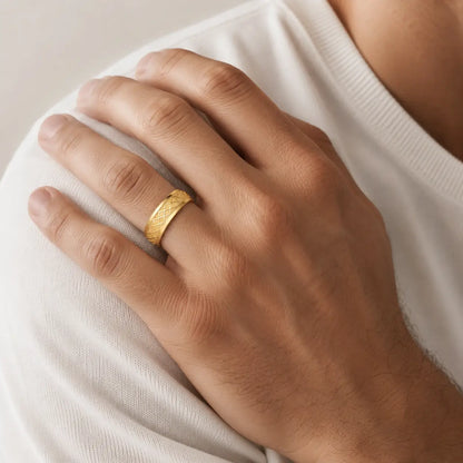 “Eternal Bond” Matte Engraved Ring
