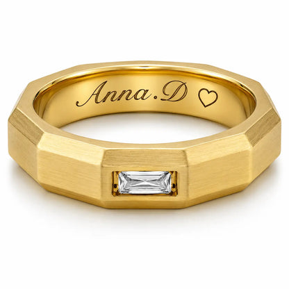 Gold Personalized Ring for Men