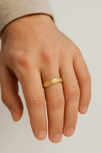 “Eternal Bond” Matte Engraved Ring