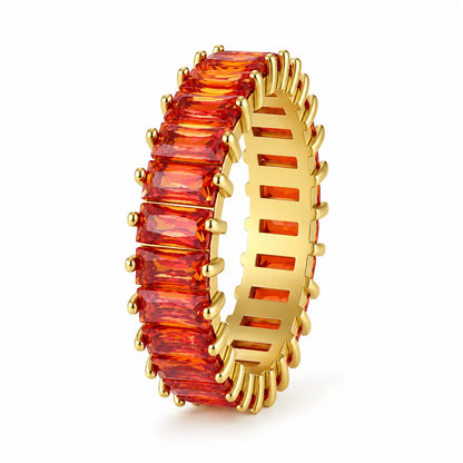 Red Baguette Eternity Ring